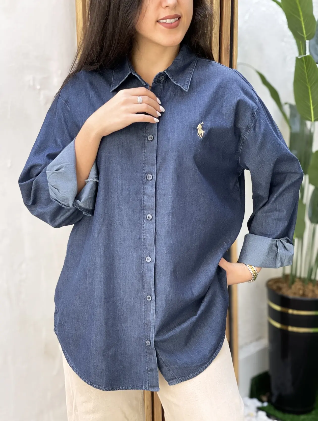 شومیز جین گلدوزی polo